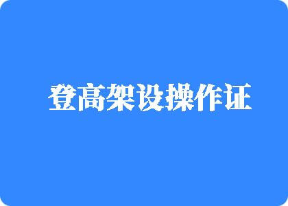 男人艹女人叫软件登高架设操作证